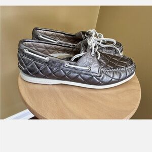 Sperry Quilted Metallic Boat Shoes